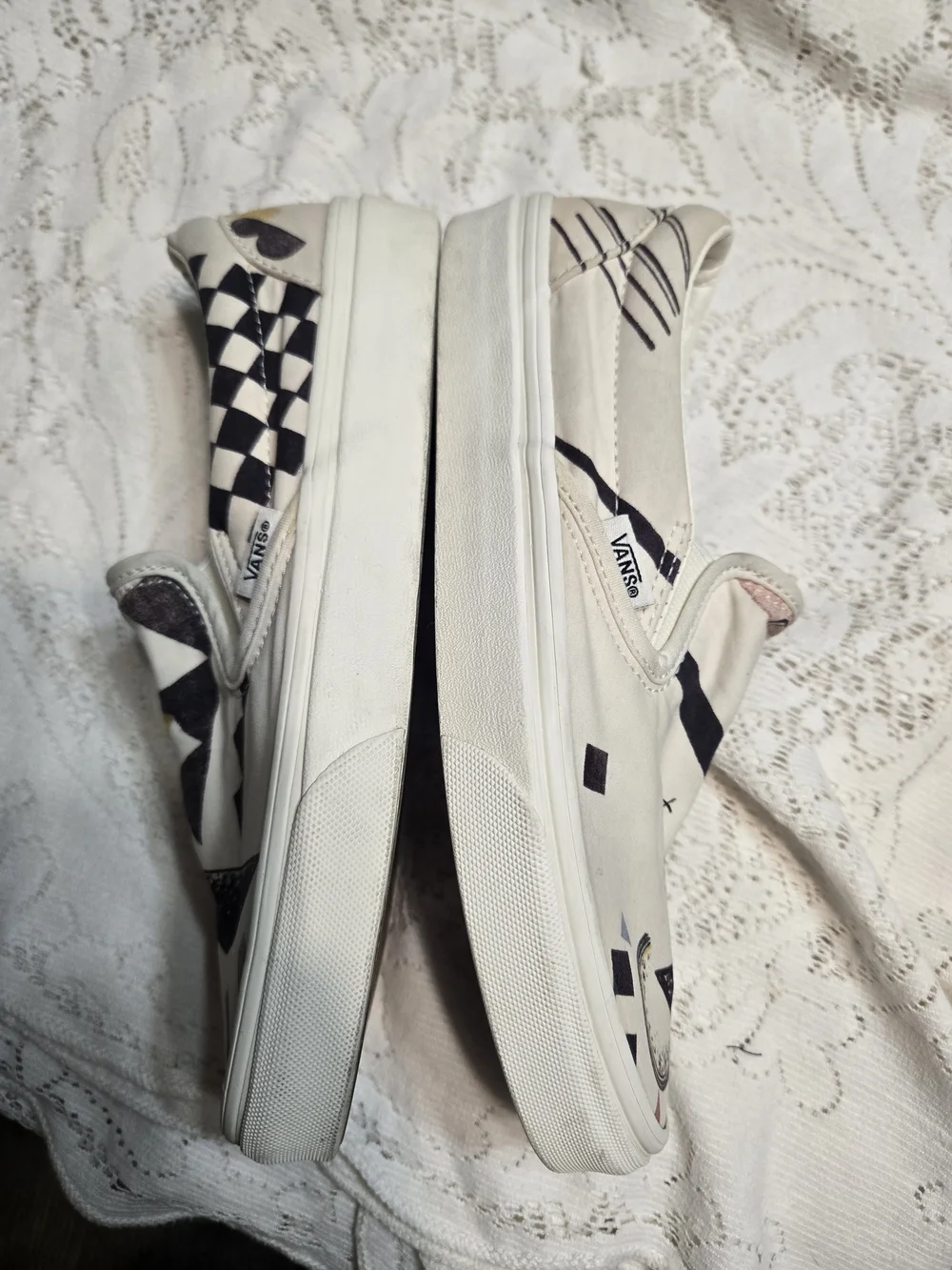 Rare Vans Valisy Kandinsky Slip-On Canvas Shoes with Abstract Multicolor Print